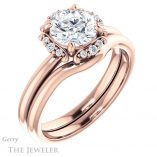 Round Cut Forever One Moissanite Engagement Ring #GTJ984-round-fo-r 6 Round Cut Forever One Moissanite Engagement Ring #GTJ984-round-fo-r