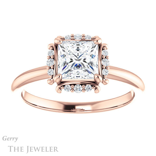 Princess Cut Forever One Moissanite Engagement Ring #GTJ984-square-fo-r 1 Princess Cut Forever One Moissanite Engagement Ring #GTJ984-square-fo-r