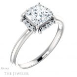 Princess Cut Forever One Moissanite Engagement Ring #GTJ984-square-fo-w