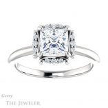 Princess Cut Forever One Moissanite Engagement Ring #GTJ984-square-fo-w