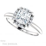 Princess Cut Forever One Moissanite Engagement Ring #GTJ984-square-fo-w