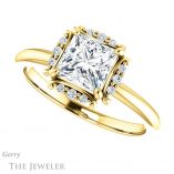 Princess Cut Forever One Moissanite Engagement Ring #GTJ984-square-fo-y