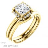 Princess Cut Forever One Moissanite Engagement Ring #GTJ984-square-fo-y