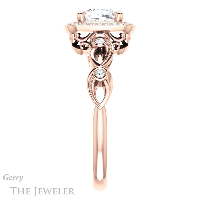 Cushion Cut Forever One Moissanite Engagement Ring #GTJ986-cushion-fo-r 3 Cushion Cut Forever One Moissanite Engagement Ring #GTJ986-cushion-fo-r