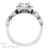 Cushion Cut Forever One Moissanite Engagement Ring #GTJ986-cushion-fo-w 2 Cushion Cut Forever One Moissanite Engagement Ring #GTJ986-cushion-fo-w