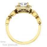 Cushion Cut Forever One Moissanite Engagement Ring #GTJ986-cushion-fo-y 2 Cushion Cut Forever One Moissanite Engagement Ring #GTJ986-cushion-fo-y