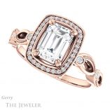 Emerald Cut Forever One Moissanite Engagement Ring #GTJ986-emerald-fb-r 5 Emerald Cut Forever Brilliant Moissanite Engagement Ring #GTJ986-emerald-fb-r