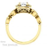Emerald Cut Forever Brilliant Moissanite Engagement Ring #GTJ986-emerald-fb-y