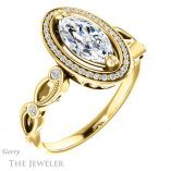Marquise Cut Forever Brilliant Moissanite Engagement Ring #GTJ986-marquise-fb-y