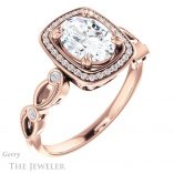 Oval Shaped Forever One Moissanite Engagement Ring #GTJ986-oval-fo-r 4 Oval Shaped Forever One Moissanite Engagement Ring #GTJ986-oval-fo-r