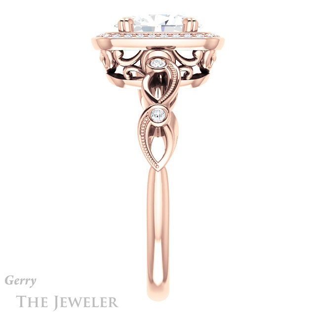 Oval Shaped Forever One Moissanite Engagement Ring #GTJ986-oval-fo-r 3 Oval Shaped Forever One Moissanite Engagement Ring #GTJ986-oval-fo-r