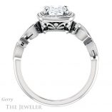 Oval Shaped Forever One Moissanite Engagement Ring #GTJ986-oval-fo-w 2 Oval Shaped Forever One Moissanite Engagement Ring #GTJ986-oval-fo-w