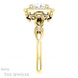 Oval Shaped Forever One Moissanite Engagement Ring #GTJ986-oval-fo-y 3 Oval Shaped Forever One Moissanite Engagement Ring #GTJ986-oval-fo-y