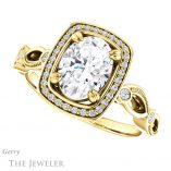 Oval Shaped Forever One Moissanite Engagement Ring #GTJ986-oval-fo-y 5 Oval Shaped Forever One Moissanite Engagement Ring #GTJ986-oval-fo-y
