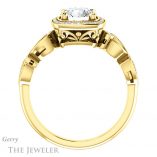 Round Cut Forever One Moissanite Engagement Ring #GTJ986-round-fo-y 2 Round Cut Forever One Moissanite Engagement Ring #GTJ986-round-fo-y