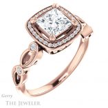 Princess Cut Forever One Moissanite Engagement Ring #GTJ986-square-fo-r 4 Princess Cut Forever One Moissanite Engagement Ring #GTJ986-square-fo-r
