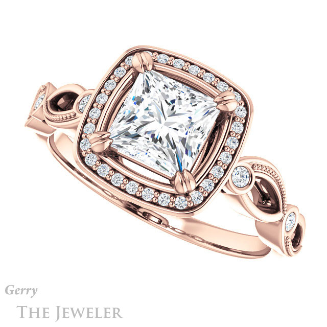 Princess Cut Forever One Moissanite Engagement Ring #GTJ986-square-fo-r 5 Princess Cut Forever One Moissanite Engagement Ring #GTJ986-square-fo-r