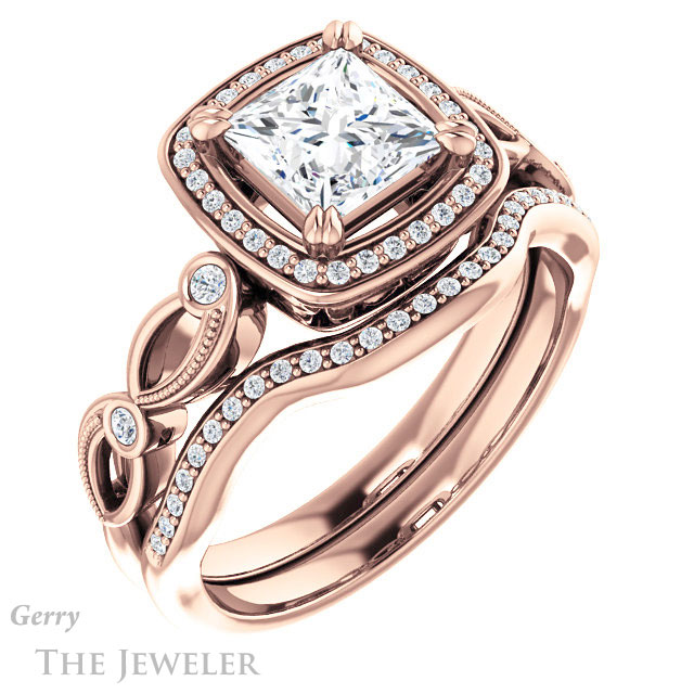 Princess Cut Forever One Moissanite Engagement Ring #GTJ986-square-fo-r 6 Princess Cut Forever One Moissanite Engagement Ring #GTJ986-square-fo-r