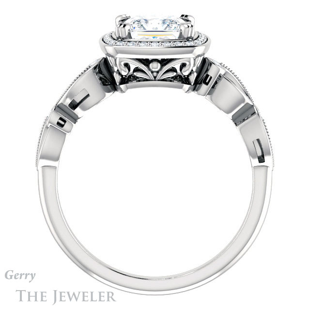 Princess Cut Forever One Moissanite Engagement Ring #GTJ986-square-fo-w