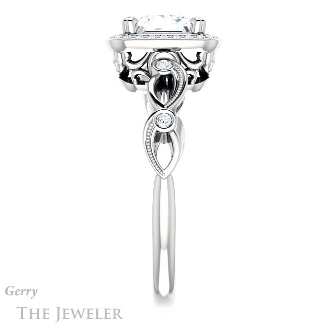 Princess Cut Forever One Moissanite Engagement Ring #GTJ986-square-fo-w