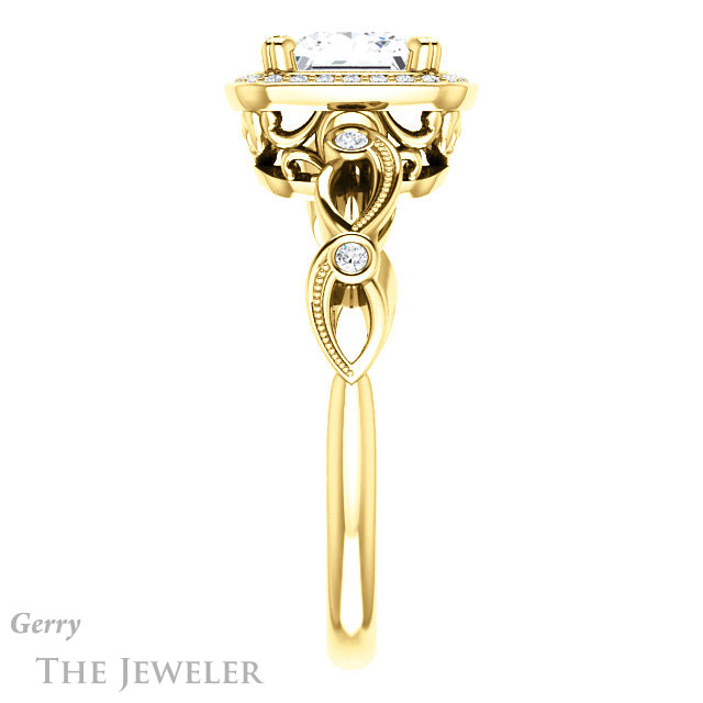 Princess Cut Forever One Moissanite Engagement Ring #GTJ986-square-fo-y 3 Princess Cut Forever One Moissanite Engagement Ring #GTJ986-square-fo-y
