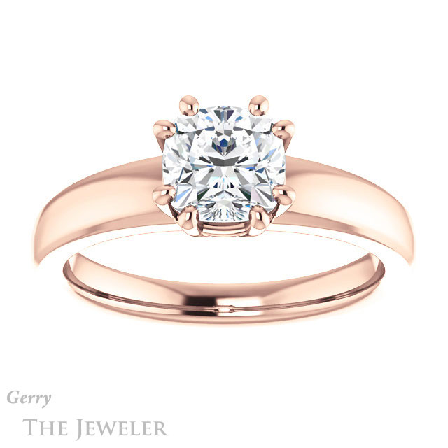 Cushion Cut Forever One Moissanite Engagement Ring #GTJ987-cushion-fo-r