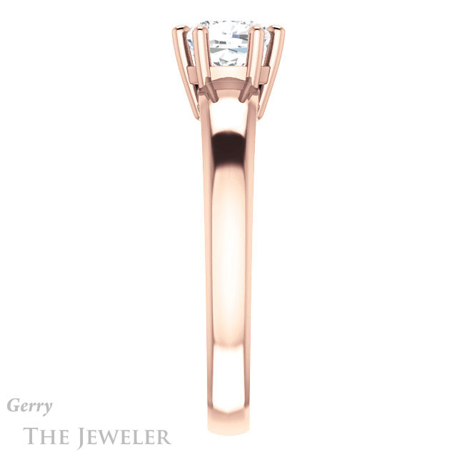 Cushion Cut Forever One Moissanite Engagement Ring #GTJ987-cushion-fo-r