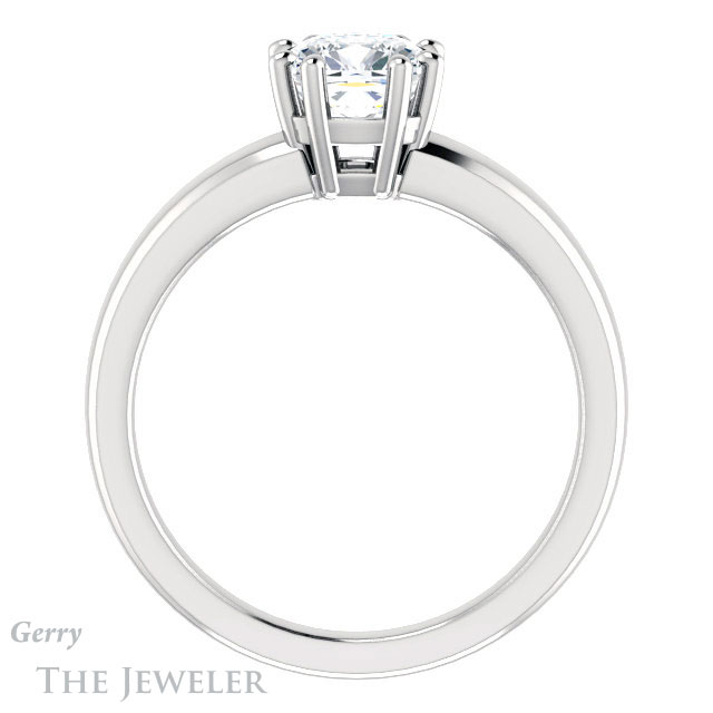 Cushion Cut Forever One Moissanite Engagement Ring #GTJ987-cushion-fo-w