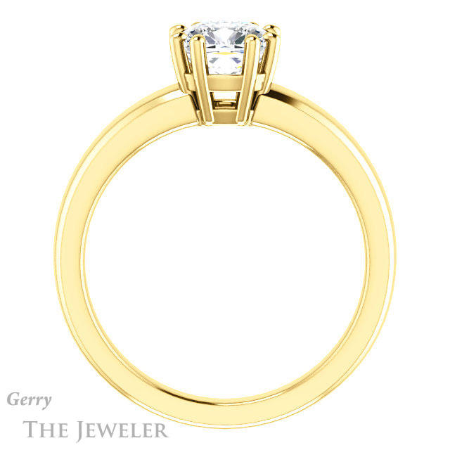 Cushion Cut Forever One Moissanite Engagement Ring #GTJ987-cushion-fo-y 2 Cushion Cut Forever One Moissanite Engagement Ring #GTJ987-cushion-fo-y
