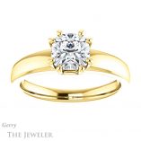 Cushion Cut Forever One Moissanite Engagement Ring #GTJ987-cushion-fo-y 1 Cushion Cut Forever One Moissanite Engagement Ring #GTJ987-cushion-fo-y