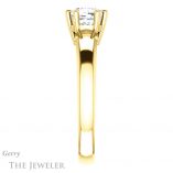 Cushion Cut Forever One Moissanite Engagement Ring #GTJ987-cushion-fo-y 3 Cushion Cut Forever One Moissanite Engagement Ring #GTJ987-cushion-fo-y