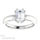Emerald Cut Forever Brilliant Moissanite Engagement Ring #GTJ987-emerald-fb-w
