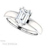 Emerald Cut Forever Brilliant Moissanite Engagement Ring #GTJ987-emerald-fb-w
