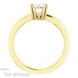 Emerald Cut Forever One Moissanite Engagement Ring #GTJ987-emerald-fb-y 2 Emerald Cut Forever Brilliant Moissanite Engagement Ring #GTJ987-emerald-fb-y