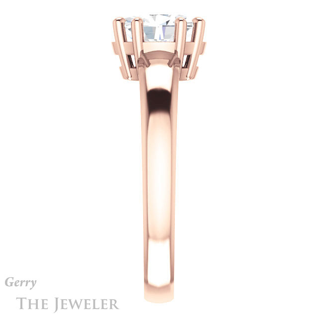 Oval Shaped Forever One Moissanite Engagement Ring #GTJ987-oval-fo-r 3 Oval Shaped Forever One Moissanite Engagement Ring #GTJ987-oval-fo-r