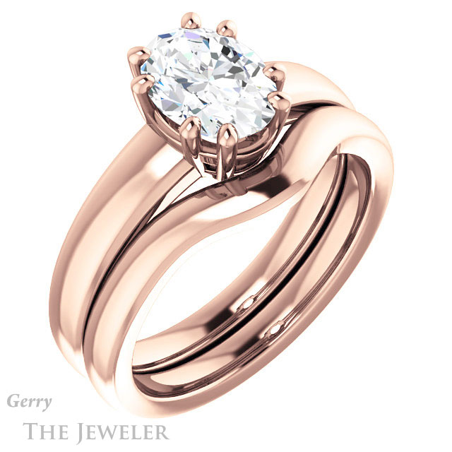 Oval Shaped Forever One Moissanite Engagement Ring #GTJ987-oval-fo-r 6 Oval Shaped Forever One Moissanite Engagement Ring #GTJ987-oval-fo-r