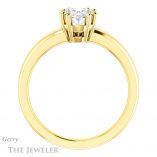 Oval Shaped Forever One Moissanite Engagement Ring #GTJ987-oval-fo-y 2 Oval Shaped Forever One Moissanite Engagement Ring #GTJ987-oval-fo-y