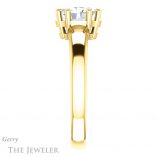 Oval Shaped Forever One Moissanite Engagement Ring #GTJ987-oval-fo-y 3 Oval Shaped Forever One Moissanite Engagement Ring #GTJ987-oval-fo-y