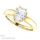 Oval Shaped Forever One Moissanite Engagement Ring #GTJ987-oval-fo-y 5 Oval Shaped Forever One Moissanite Engagement Ring #GTJ987-oval-fo-y