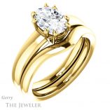 Oval Shaped Forever One Moissanite Engagement Ring #GTJ987-oval-fo-y 6 Oval Shaped Forever One Moissanite Engagement Ring #GTJ987-oval-fo-y