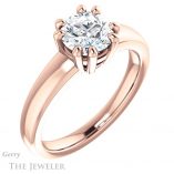 Round Cut Forever One Moissanite Engagement Ring #GTJ987-round-fo-r 4 Round Cut Forever One Moissanite Engagement Ring #GTJ987-round-fo-r