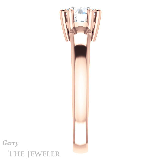Round Cut Forever One Moissanite Engagement Ring #GTJ987-round-fo-r 3 Round Cut Forever One Moissanite Engagement Ring #GTJ987-round-fo-r