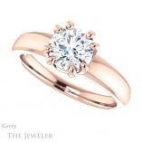 Round Cut Forever One Moissanite Engagement Ring #GTJ987-round-fo-r 5 Round Cut Forever One Moissanite Engagement Ring #GTJ987-round-fo-r