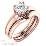 Round Cut Forever One Moissanite Engagement Ring #GTJ987-round-fo-r 6 Round Cut Forever One Moissanite Engagement Ring #GTJ987-round-fo-r