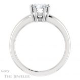 Round Cut Forever One Moissanite Engagement Ring #GTJ987-round-fo-w