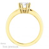 Round Cut Forever One Moissanite Engagement Ring #GTJ987-round-fo-y