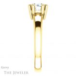 Round Cut Forever One Moissanite Engagement Ring #GTJ987-round-fo-y