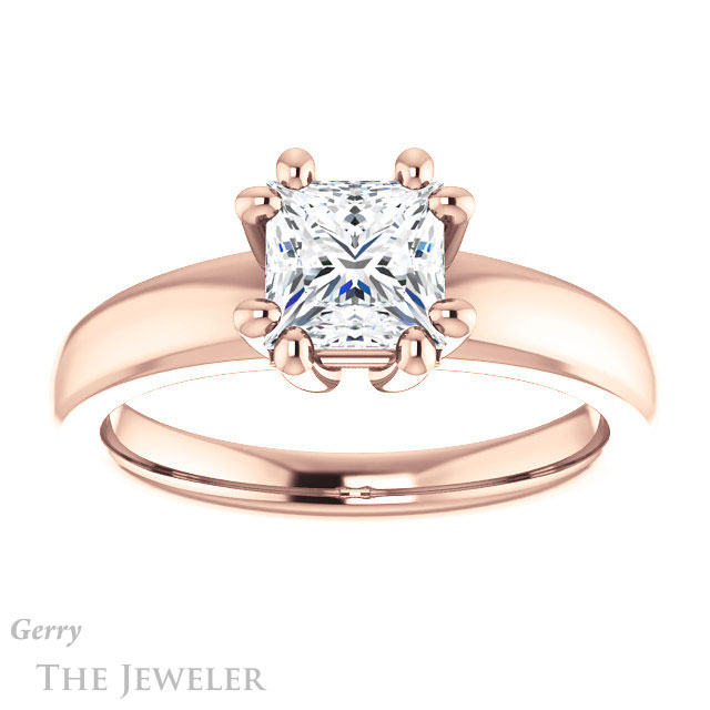 Princess Cut Forever One Moissanite Engagement Ring #GTJ987-square-fo-r 1 Princess Cut Forever One Moissanite Engagement Ring #GTJ987-square-fo-r
