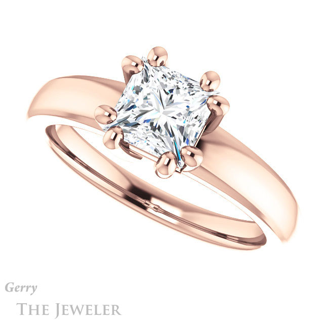Princess Cut Forever One Moissanite Engagement Ring #GTJ987-square-fo-r 5 Princess Cut Forever One Moissanite Engagement Ring #GTJ987-square-fo-r