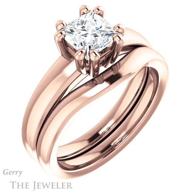 Princess Cut Forever One Moissanite Engagement Ring #GTJ987-square-fo-r 6 Princess Cut Forever One Moissanite Engagement Ring #GTJ987-square-fo-r
